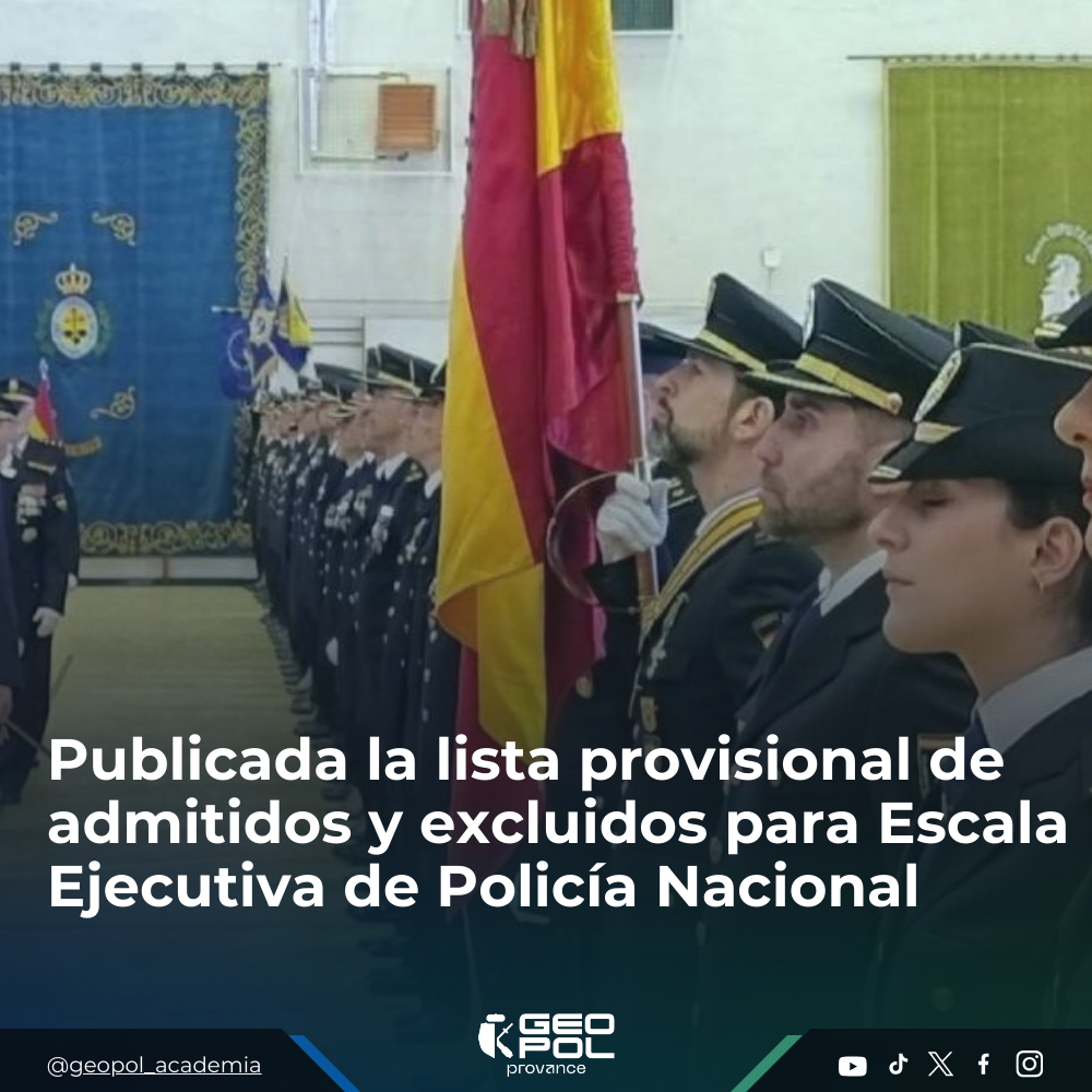 publicada la lista provisional de admitidos y excluidos para Escala Ejecutiva de Policía Nacional