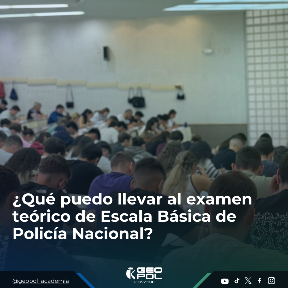 ¿Qué puedo llevar al examen teórico de Escala Básica de Policía Nacional?