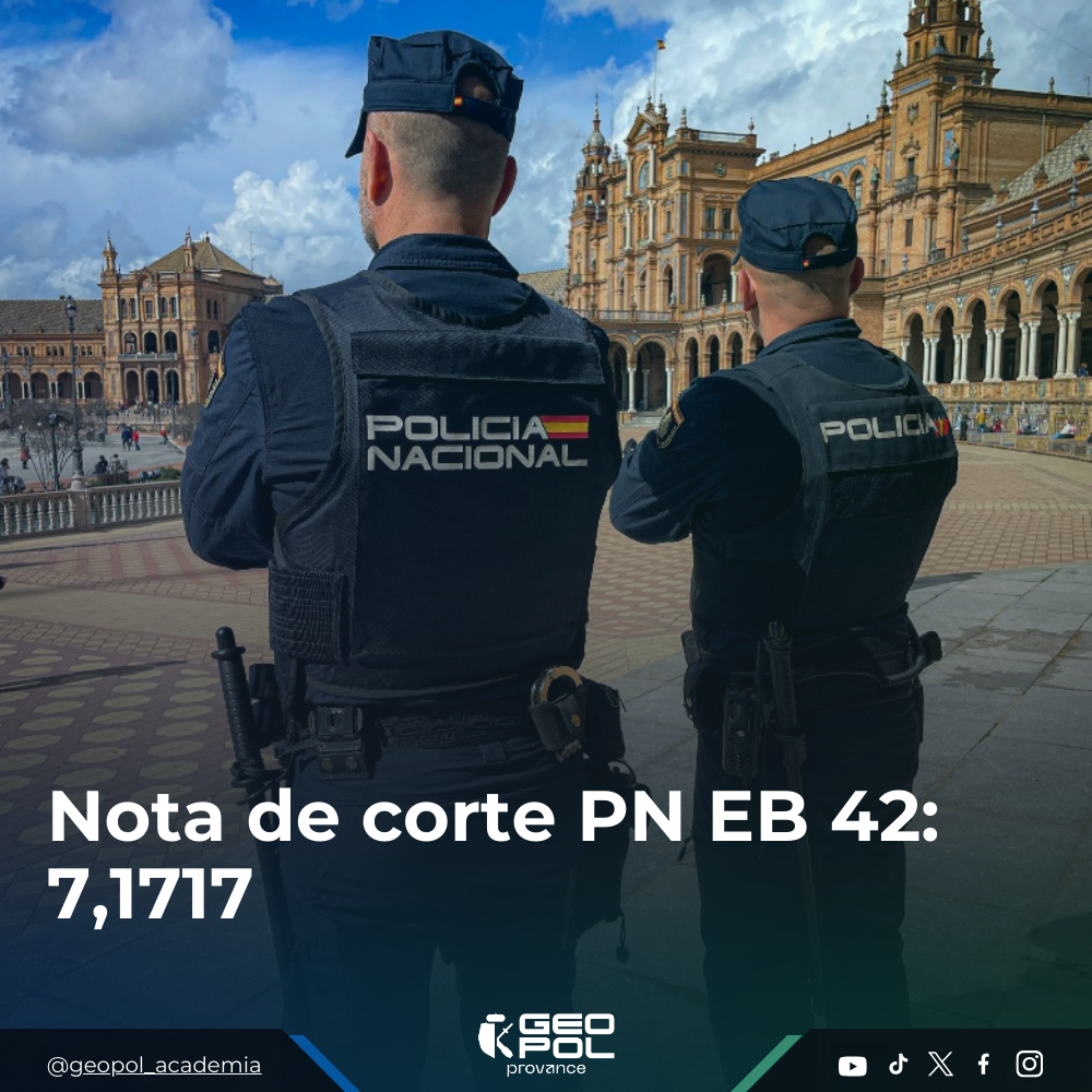 Nota de corte en conocimientos Policía Nacional 2025 Escala Básica 42
