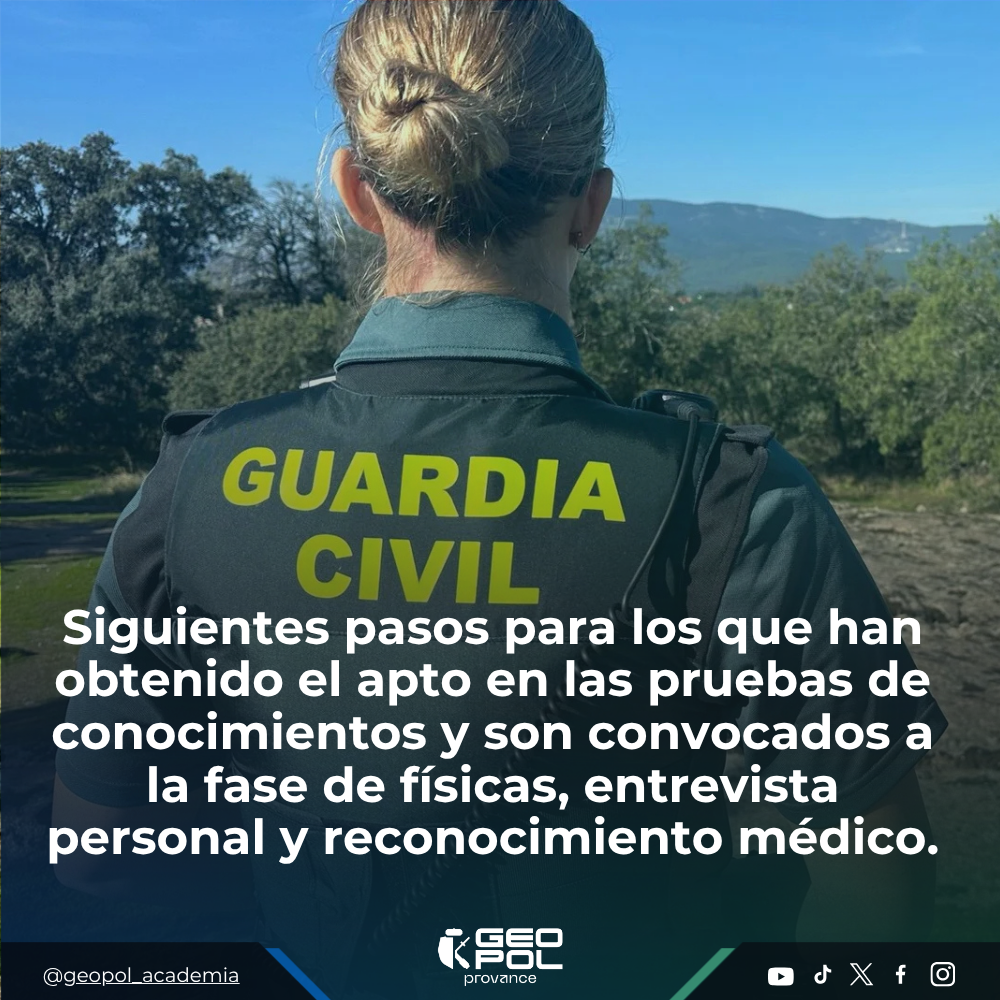 Siguientes pasos para los que han obtenido el apto en las pruebas de conocimientos y son convocados a la fase de físicas, entrevista personal y reconocimiento médico.