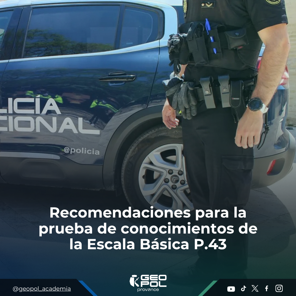 Recomendaciones para la prueba de conocimientos de la Escala Básica P.43