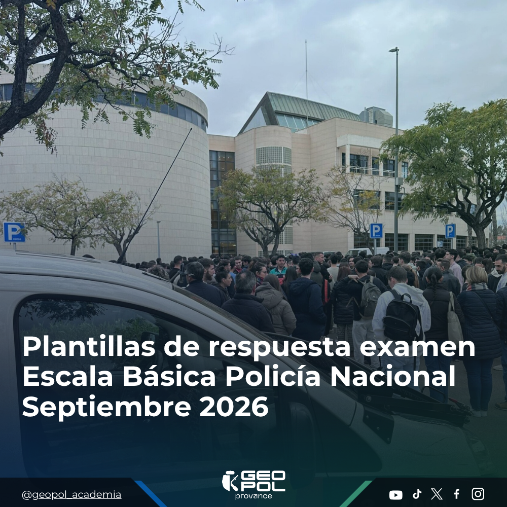 Plantillas de respuesta examen Escala Básica Policía Nacional Septiembre 2026