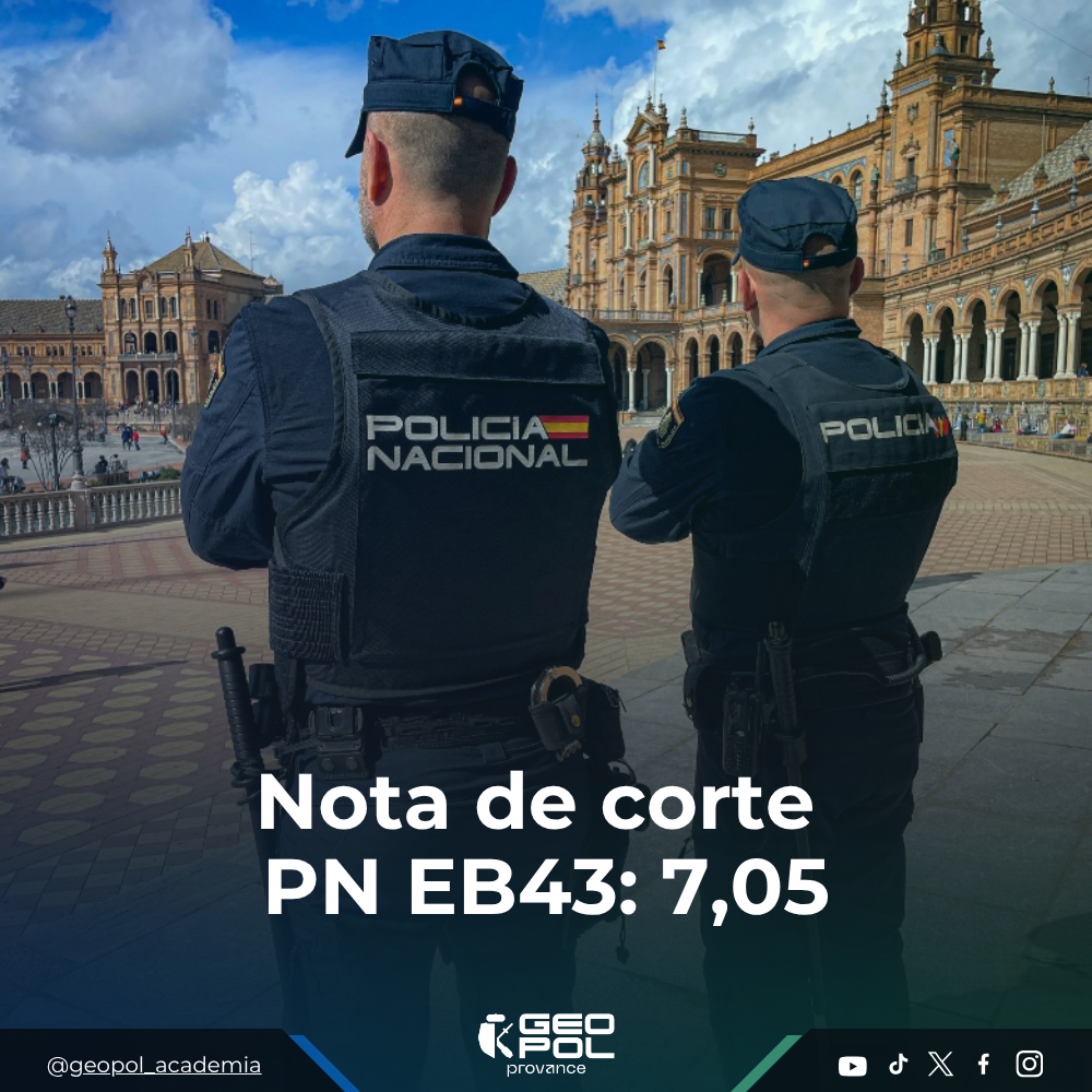 Nota de corte en conocimientos Policía Nacional 2026 Escala Básica 43